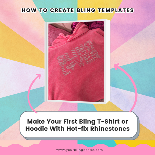 How to Create Bling Templates - Make Your First Bling T-Shirt or Hoodie With Hot-fix Rhinestones